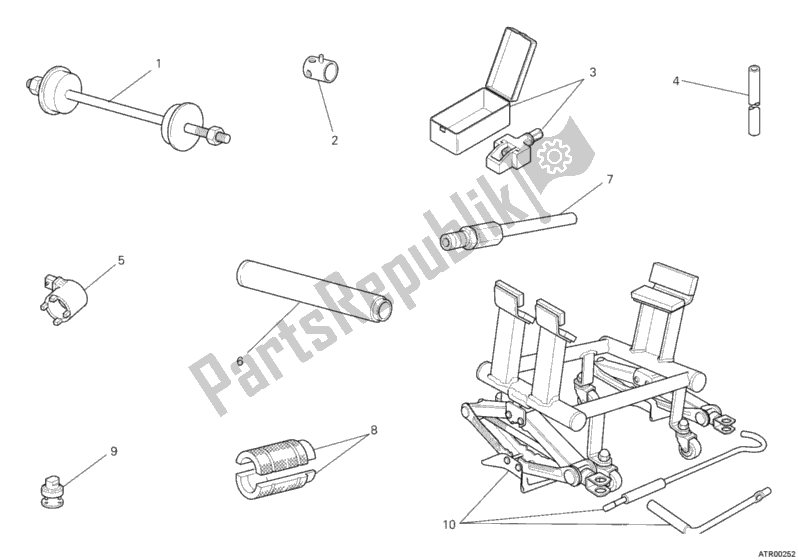 All parts for the Workshop Service Tools, Frame of the Ducati Monster 696 ABS USA 2012